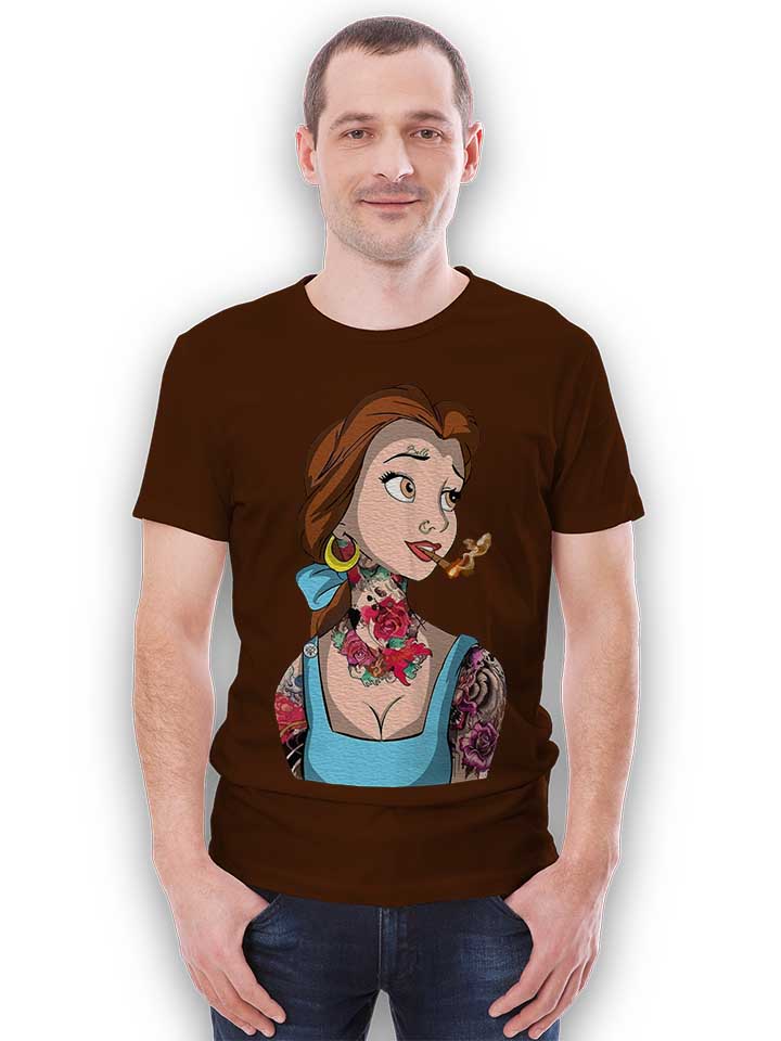 belle-princess-tattoo-t-shirt braun 2