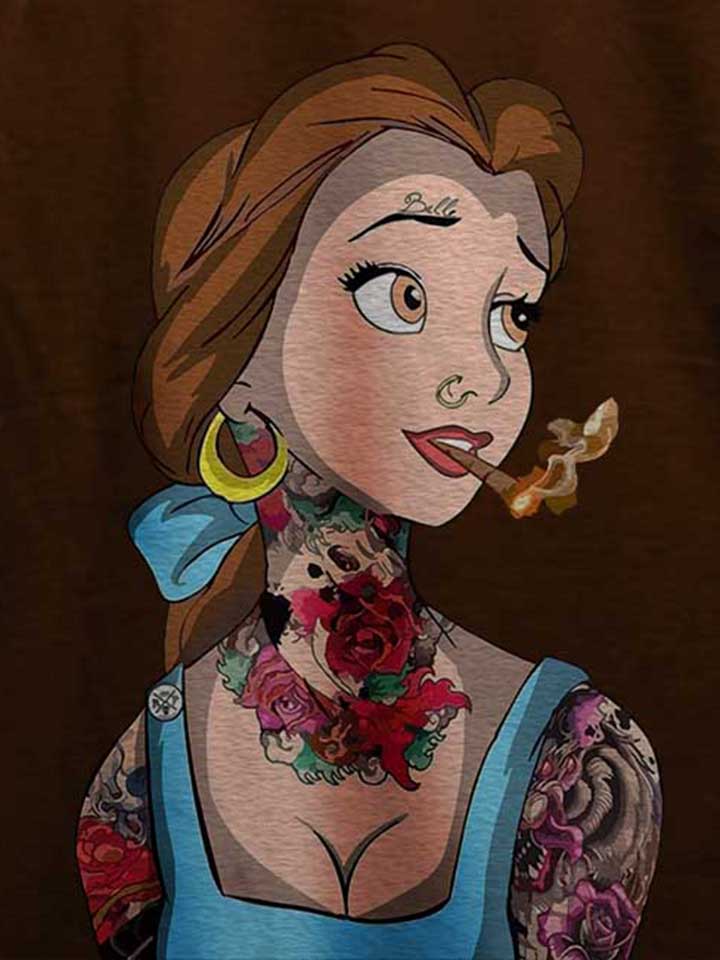 belle-princess-tattoo-t-shirt braun 4
