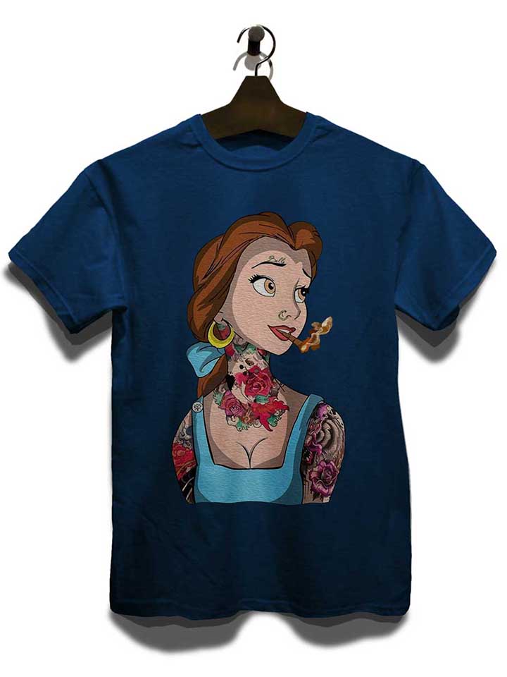 belle-princess-tattoo-t-shirt dunkelblau 3