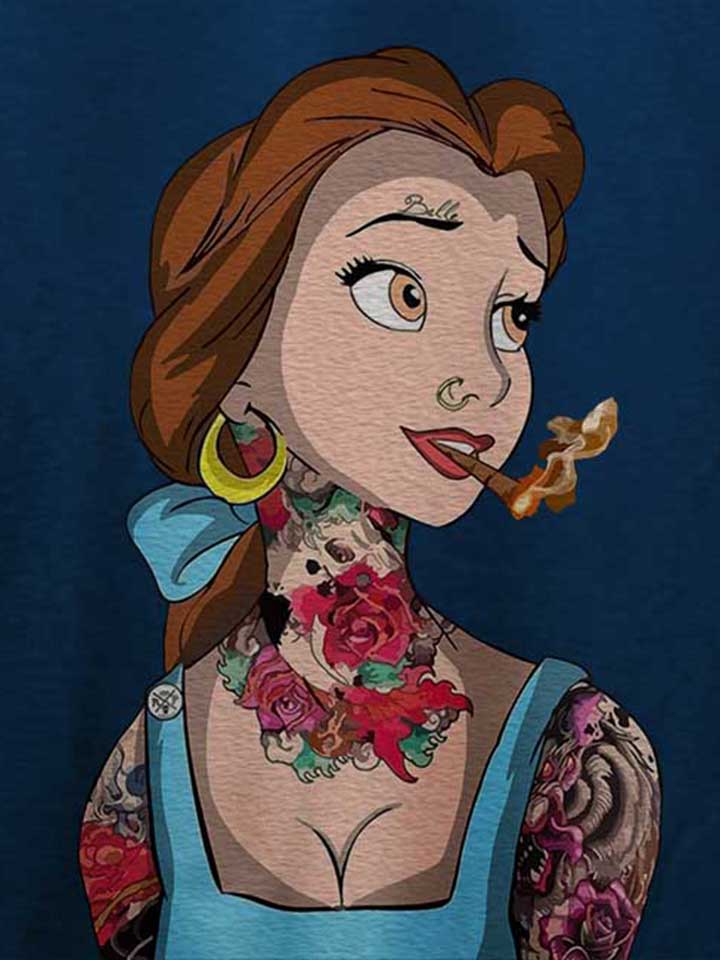 belle-princess-tattoo-t-shirt dunkelblau 4