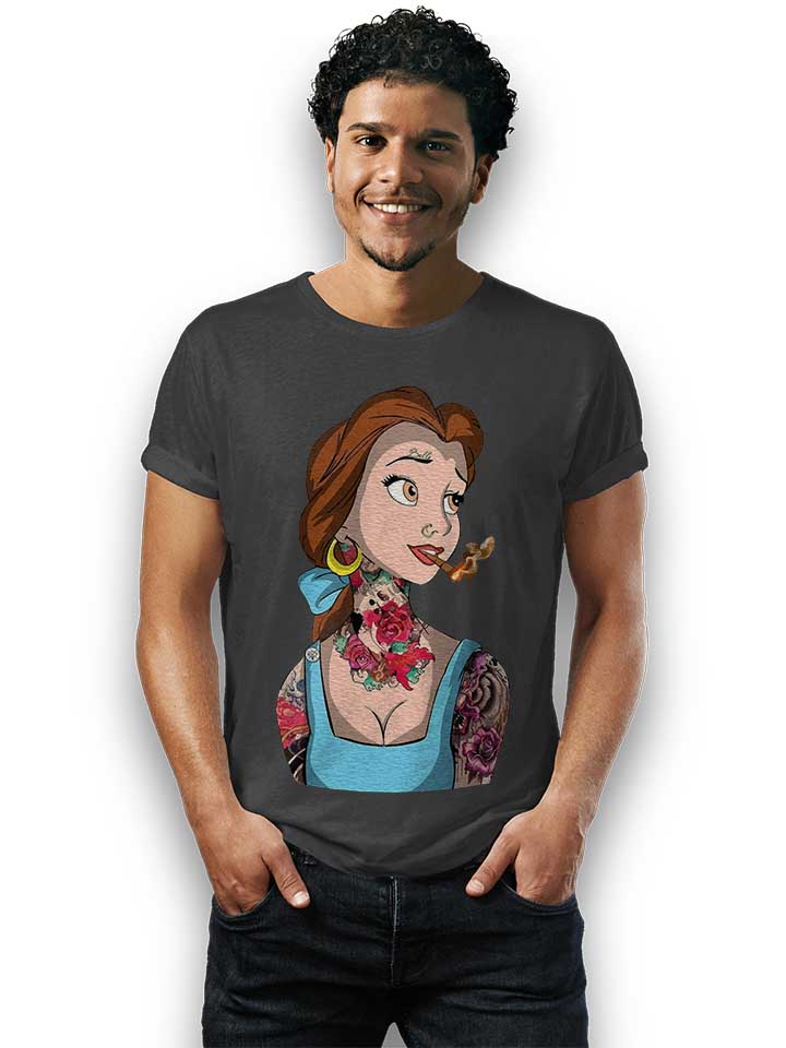 belle-princess-tattoo-t-shirt dunkelgrau 2