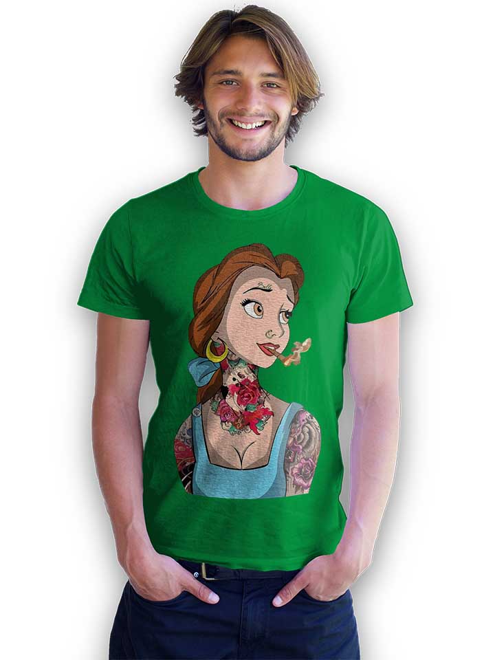 belle-princess-tattoo-t-shirt gruen 2