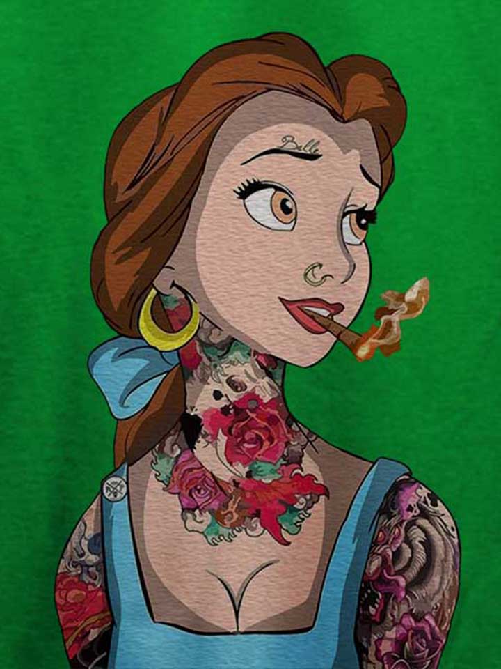 belle-princess-tattoo-t-shirt gruen 4