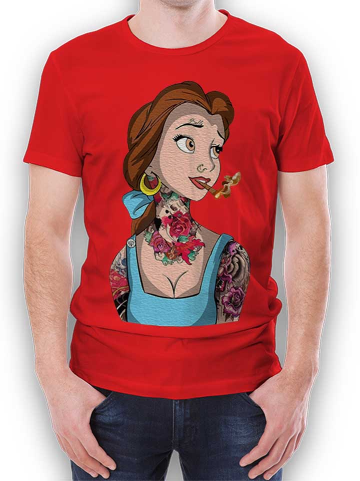 belle-princess-tattoo-t-shirt rot 1