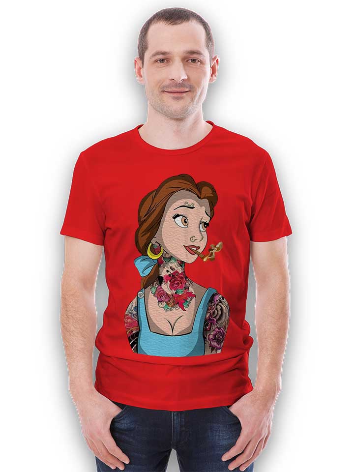 belle-princess-tattoo-t-shirt rot 2