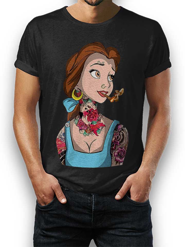 belle-princess-tattoo-t-shirt schwarz 1
