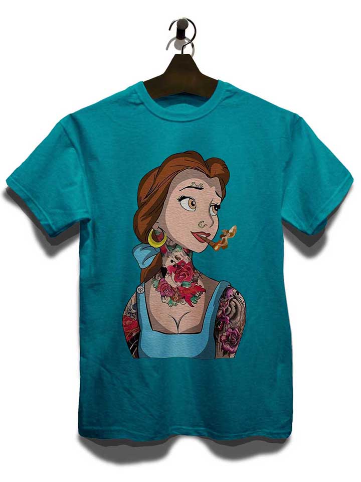 belle-princess-tattoo-t-shirt tuerkis 3