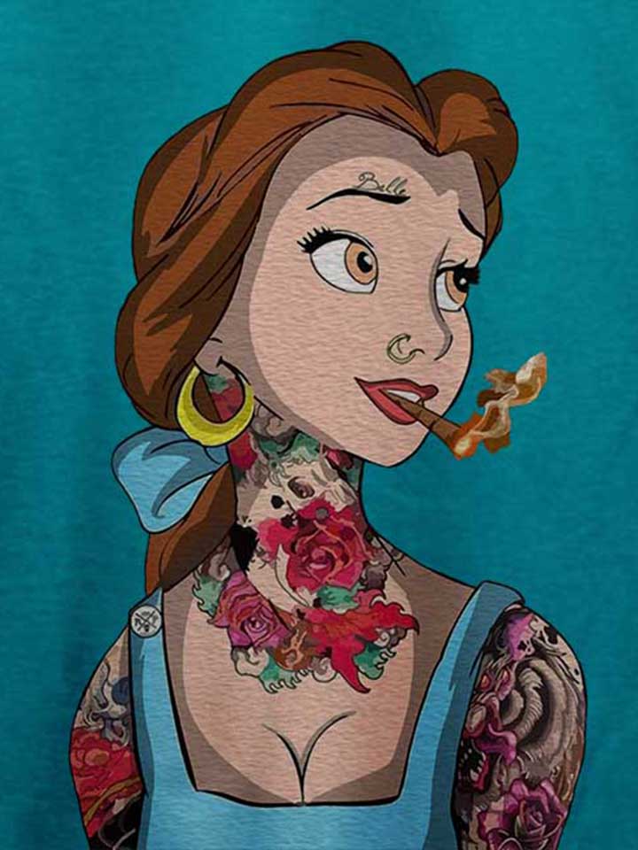belle-princess-tattoo-t-shirt tuerkis 4