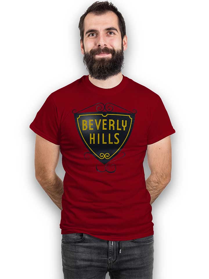 berverly-hills-logo-t-shirt bordeaux 2