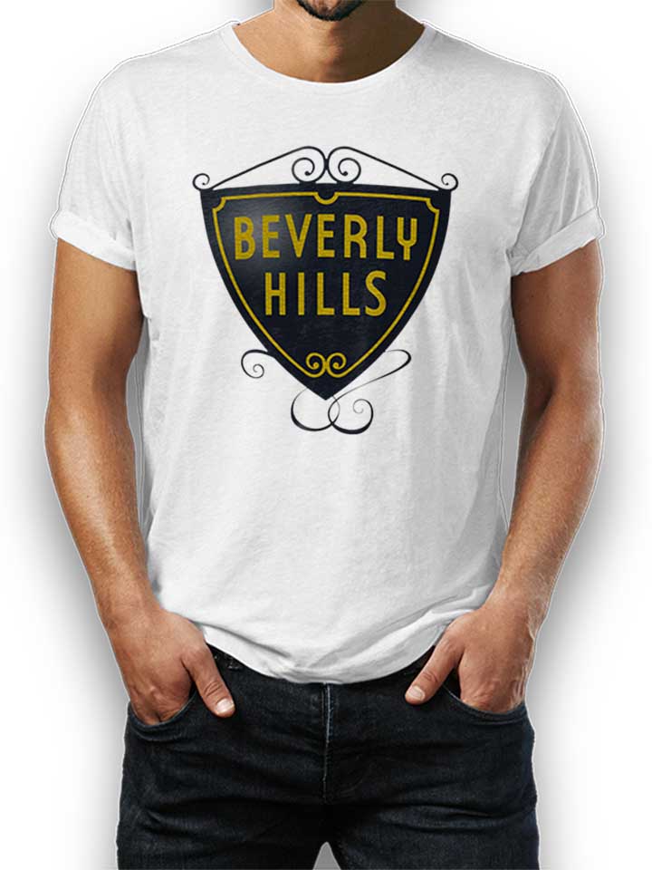 Berverly Hills Logo T-Shirt weiss L