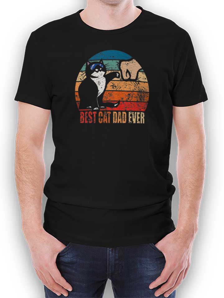 Best Cat Dad Ever 02 Camiseta negro L