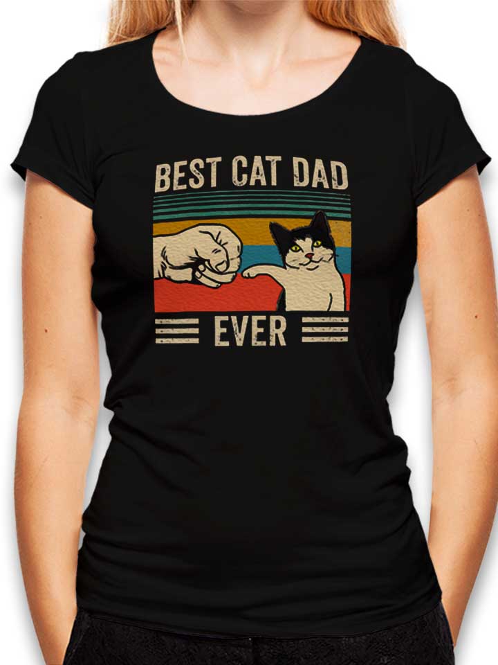best-cat-dad-ever-vintage-damen-t-shirt schwarz 1