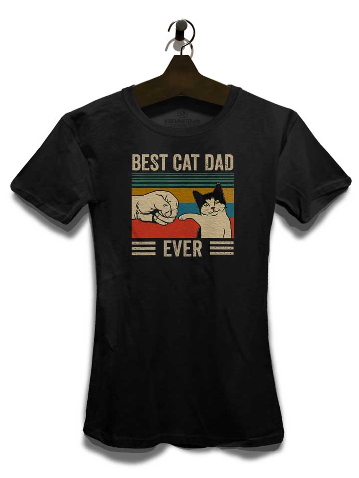 best-cat-dad-ever-vintage-damen-t-shirt schwarz 3
