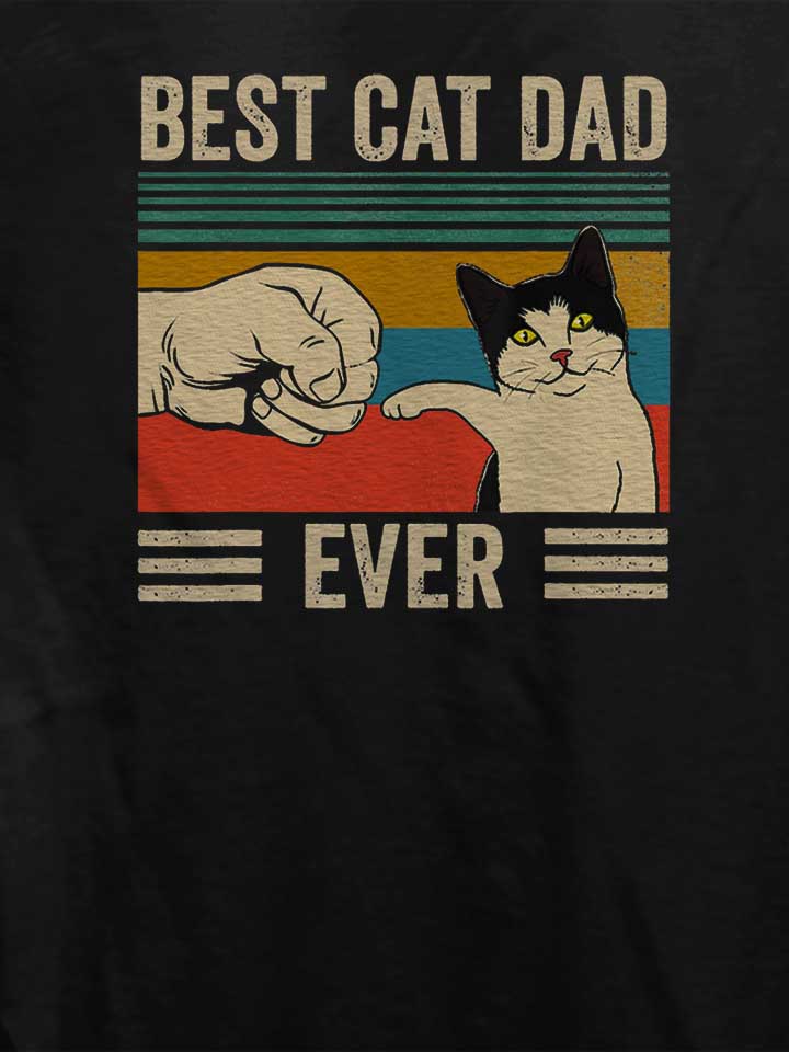 best-cat-dad-ever-vintage-damen-t-shirt schwarz 4