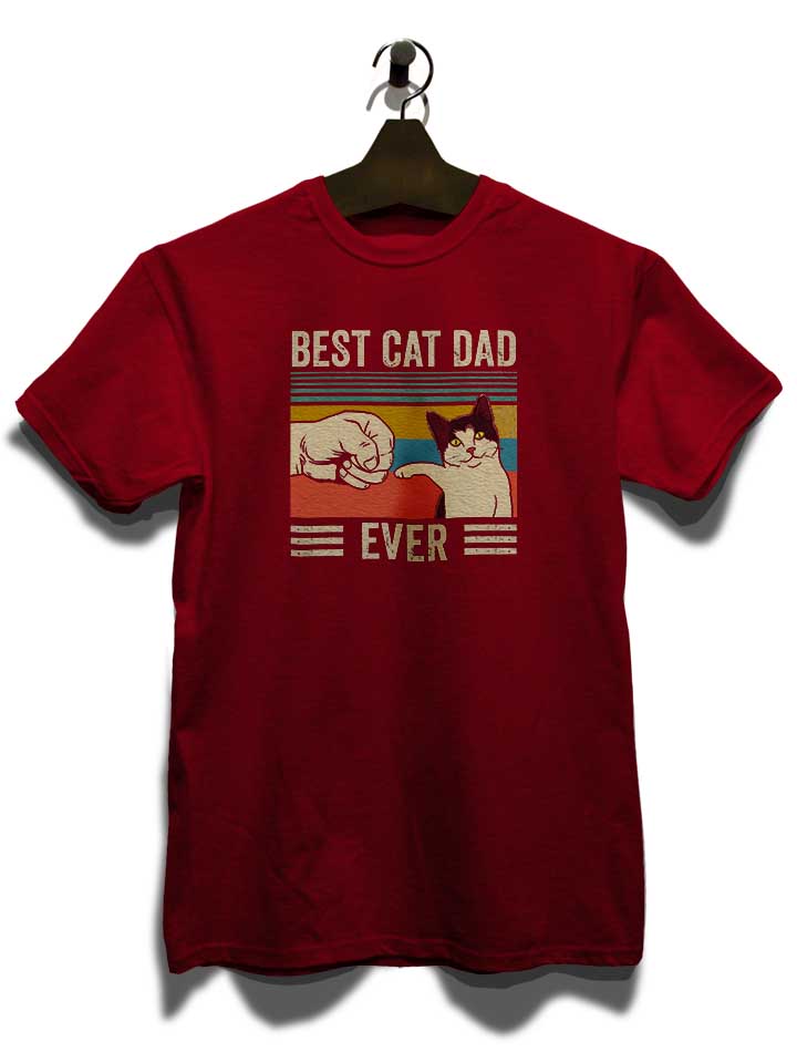 best-cat-dad-ever-vintage-t-shirt bordeaux 3
