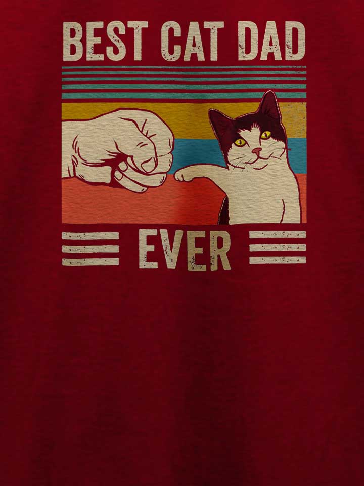 best-cat-dad-ever-vintage-t-shirt bordeaux 4