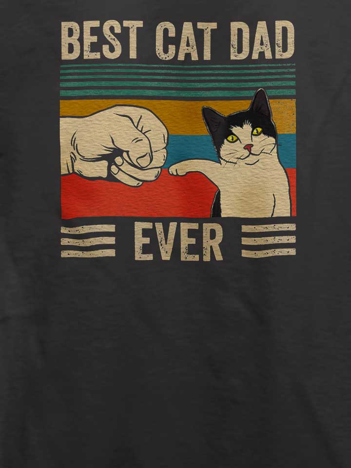 best-cat-dad-ever-vintage-t-shirt dunkelgrau 4