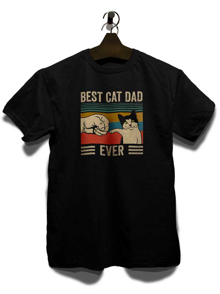 best-cat-dad-ever-vintage-t-shirt schwarz 3