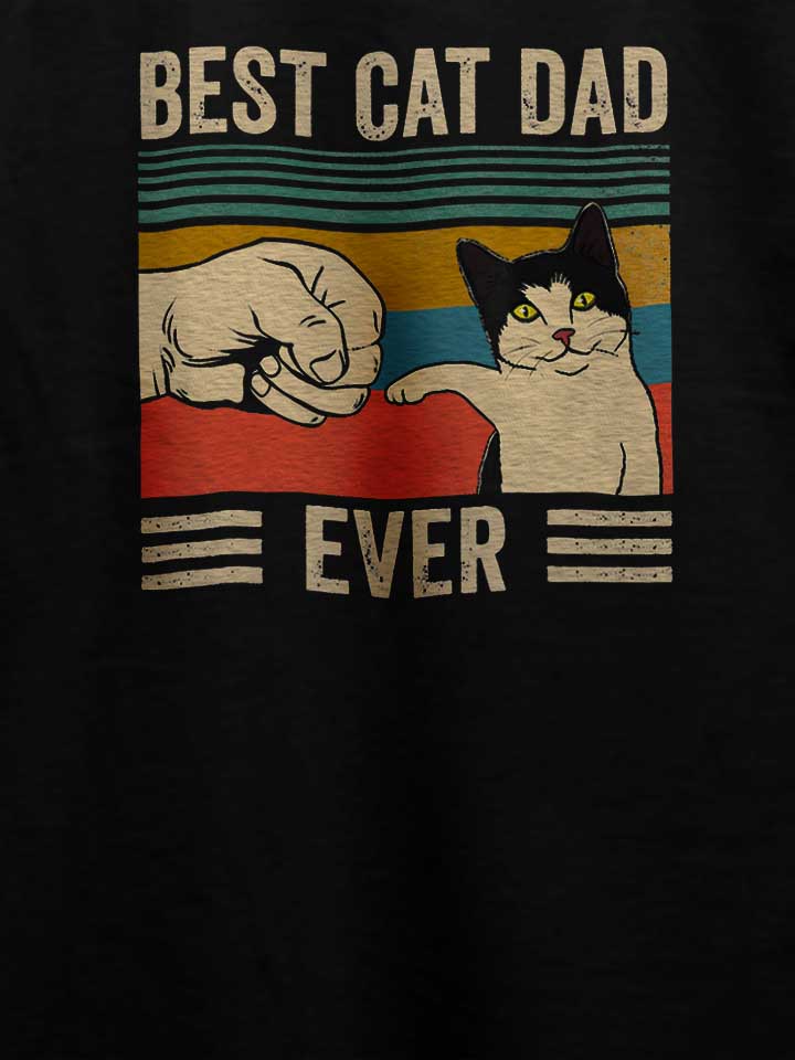 best-cat-dad-ever-vintage-t-shirt schwarz 4