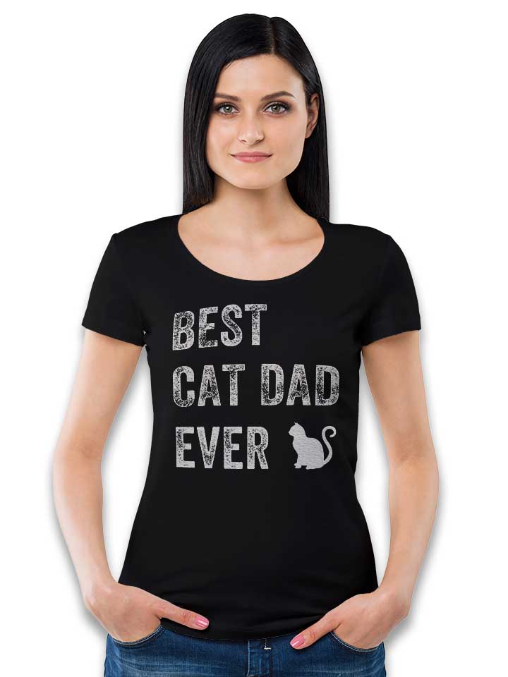 best-cat-dad-ever-damen-t-shirt schwarz 2
