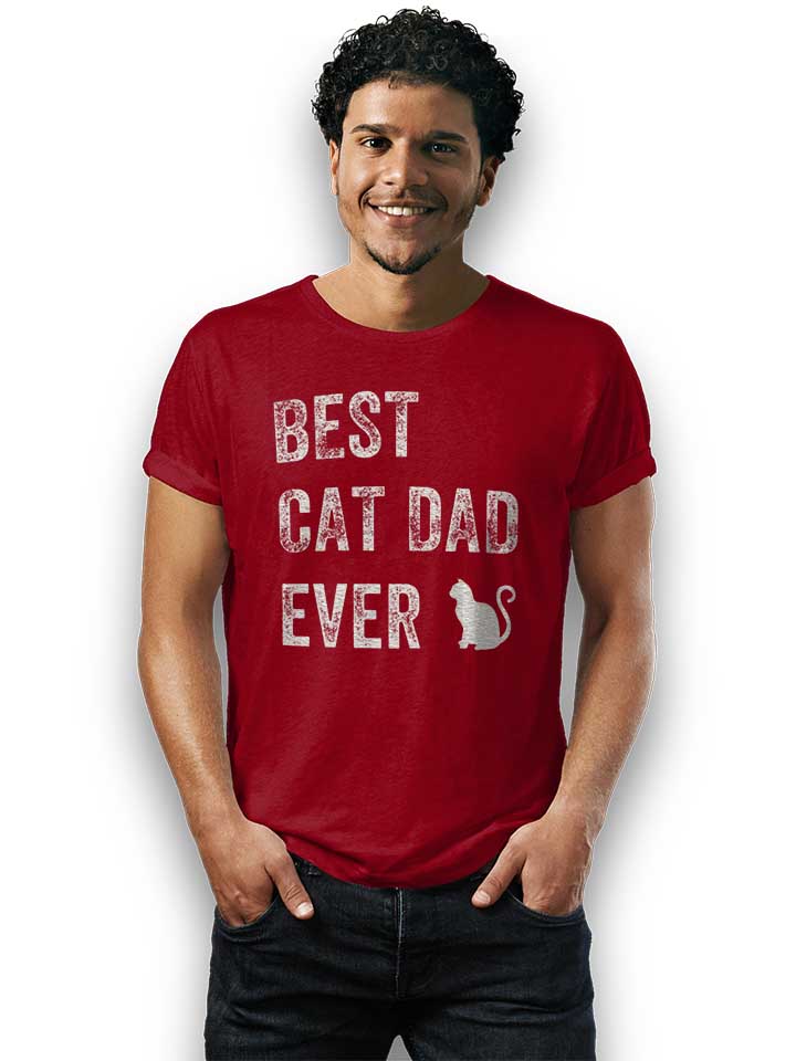 best-cat-dad-ever-t-shirt bordeaux 2
