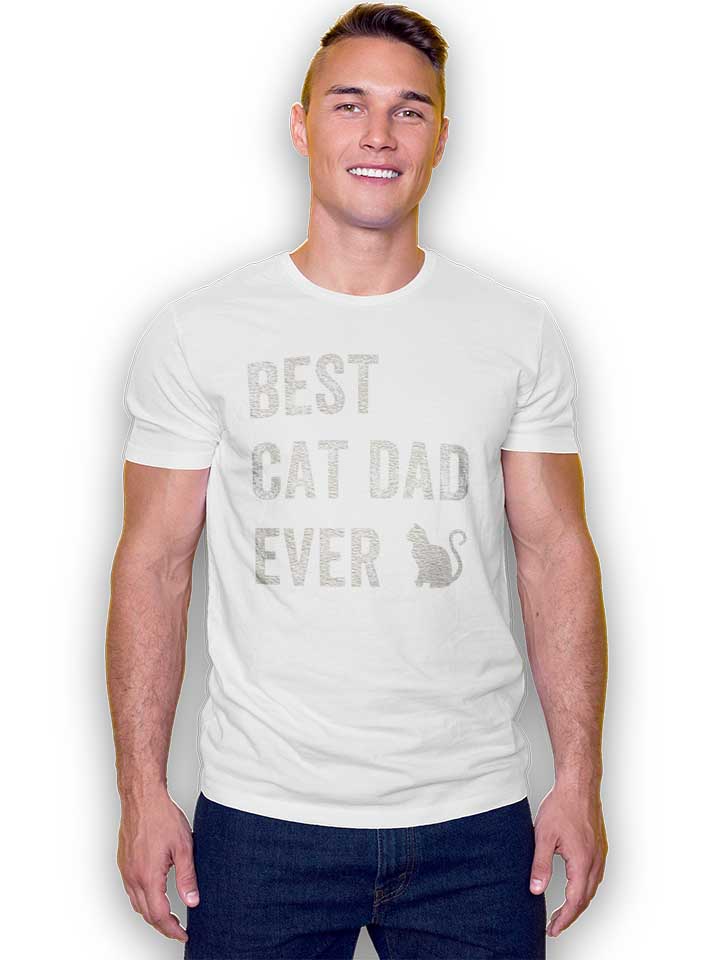 best-cat-dad-ever-t-shirt weiss 2