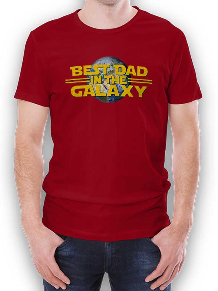Best Dad In The Galaxy 02 T-Shirt bordeaux L