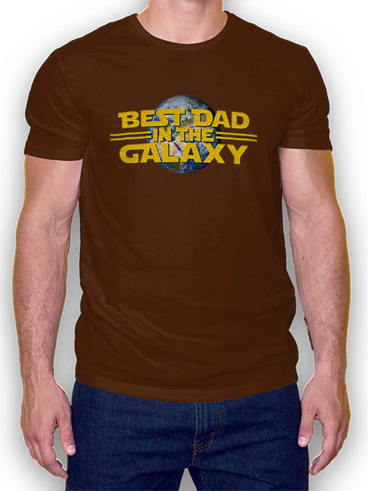 Best Dad In The Galaxy 02 T-Shirt marrone L