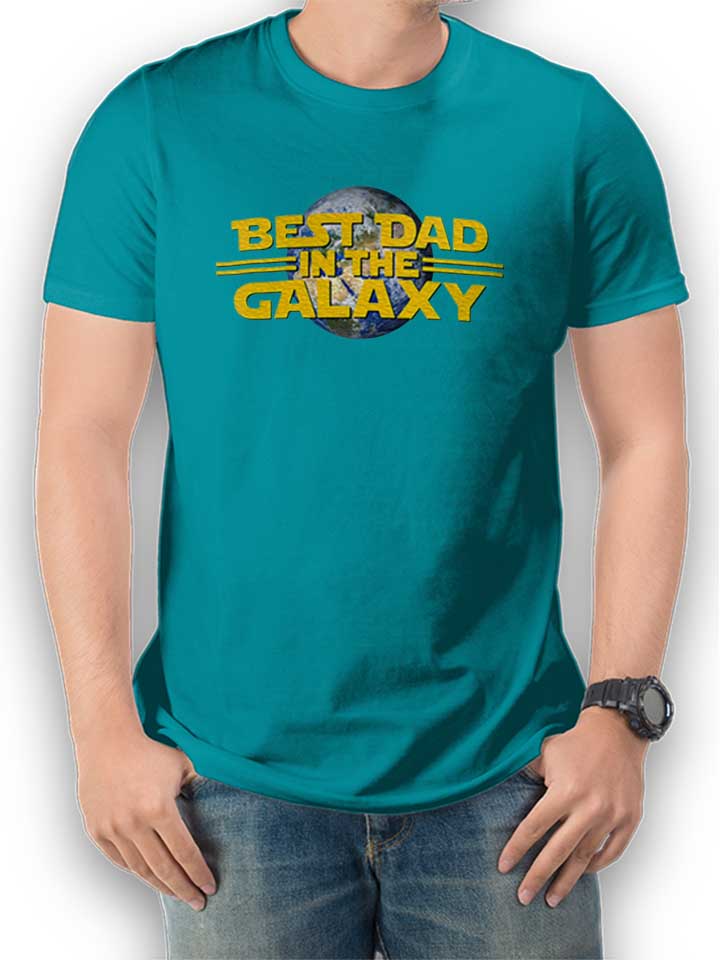 Best Dad In The Galaxy 02 T-Shirt turquoise L