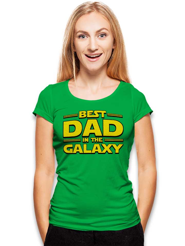 best-dad-in-the-galaxy-damen-t-shirt gruen 2