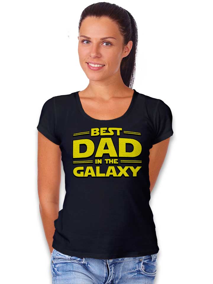 best-dad-in-the-galaxy-damen-t-shirt schwarz 2