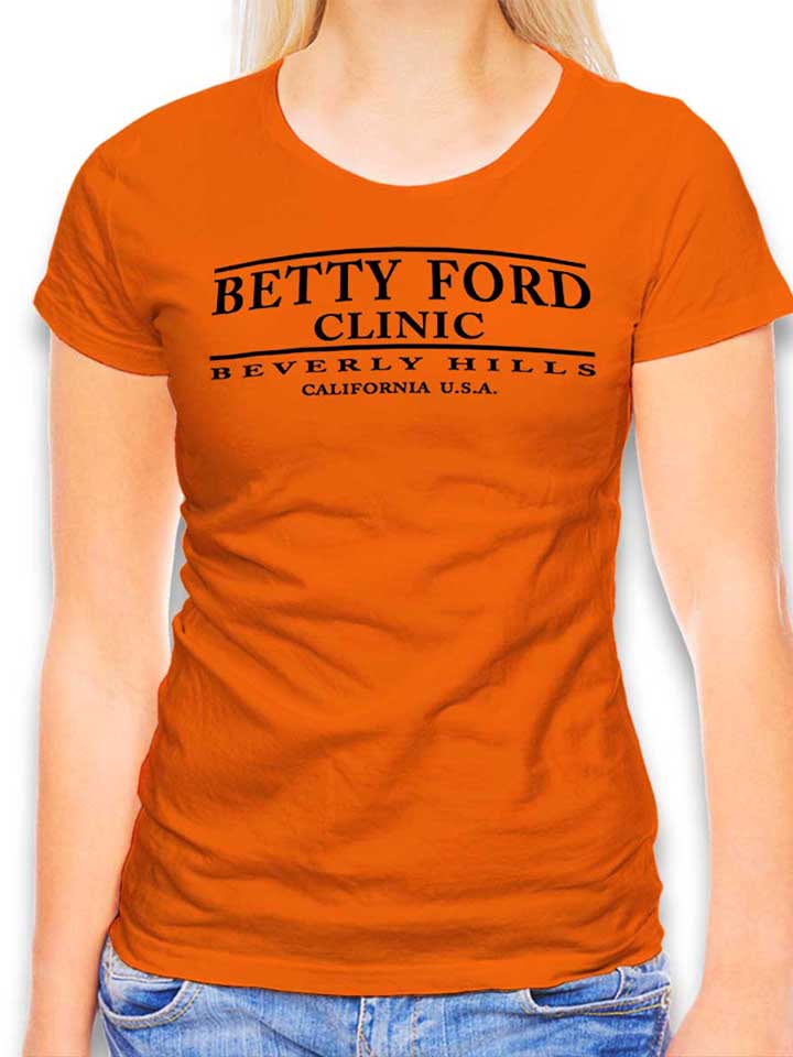 betty-ford-clinic-black-damen-t-shirt orange 1