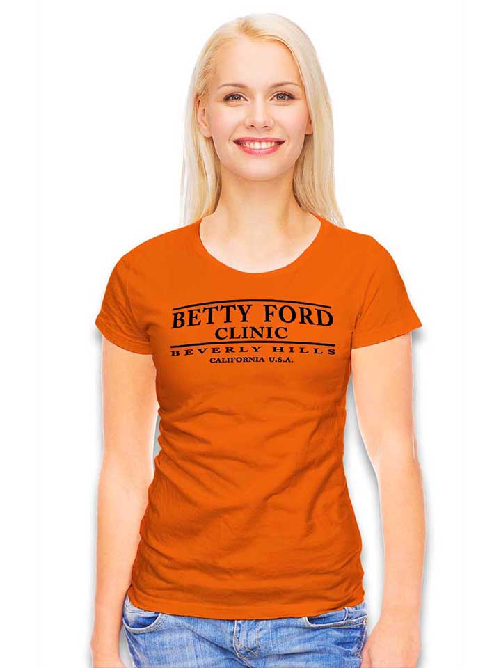 betty-ford-clinic-black-damen-t-shirt orange 2