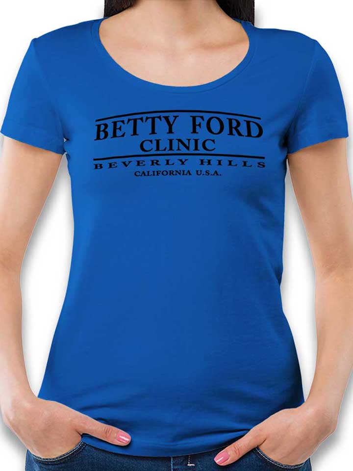 Betty Ford Clinic Black T-Shirt Femme bleu-roi L