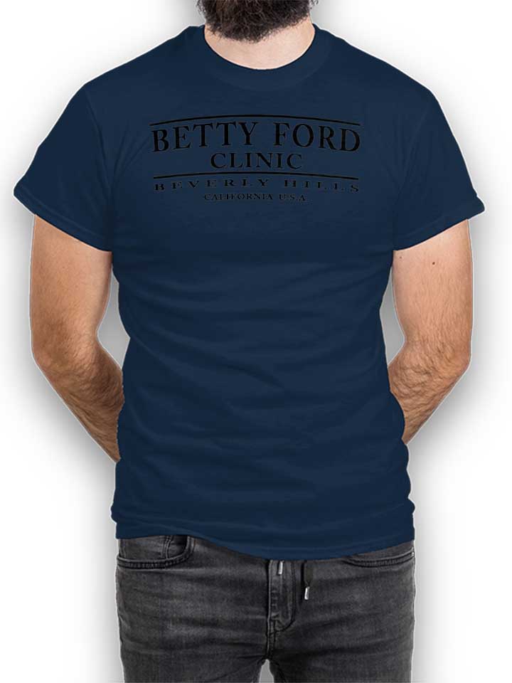 Betty Ford Clinic Black T-Shirt bleu-marine L