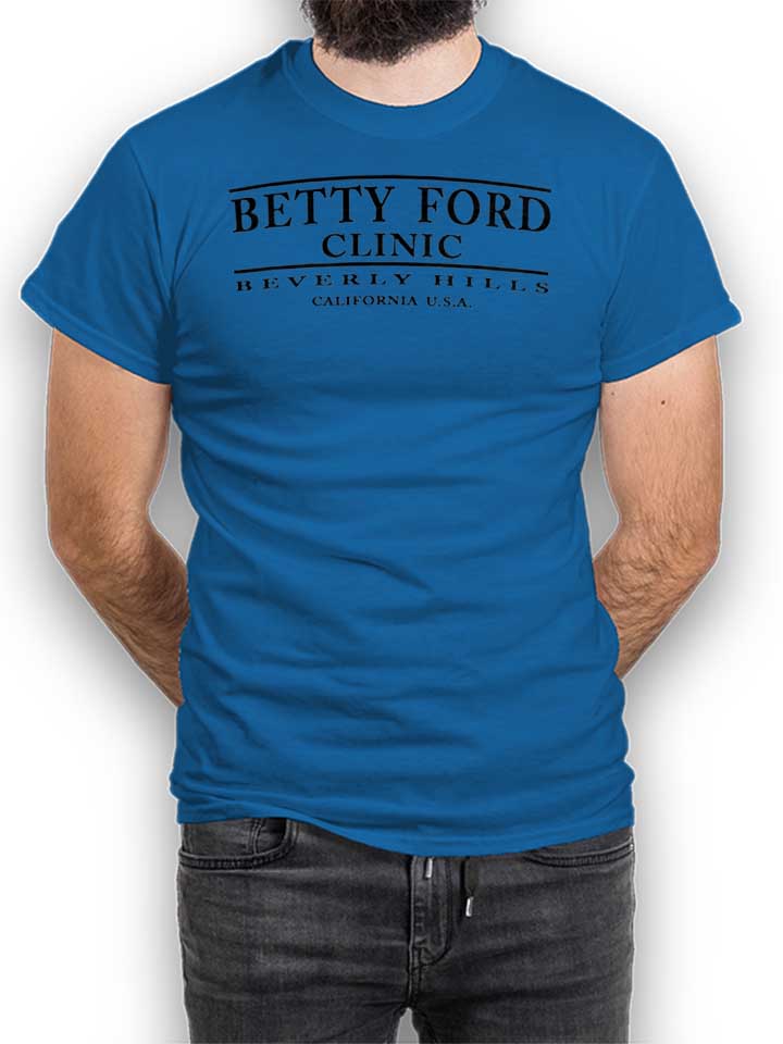 Betty Ford Clinic Black T-Shirt royal L