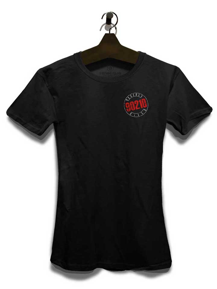 beverly-hills-90210-vintage-chest-print-damen-t-shirt schwarz 3