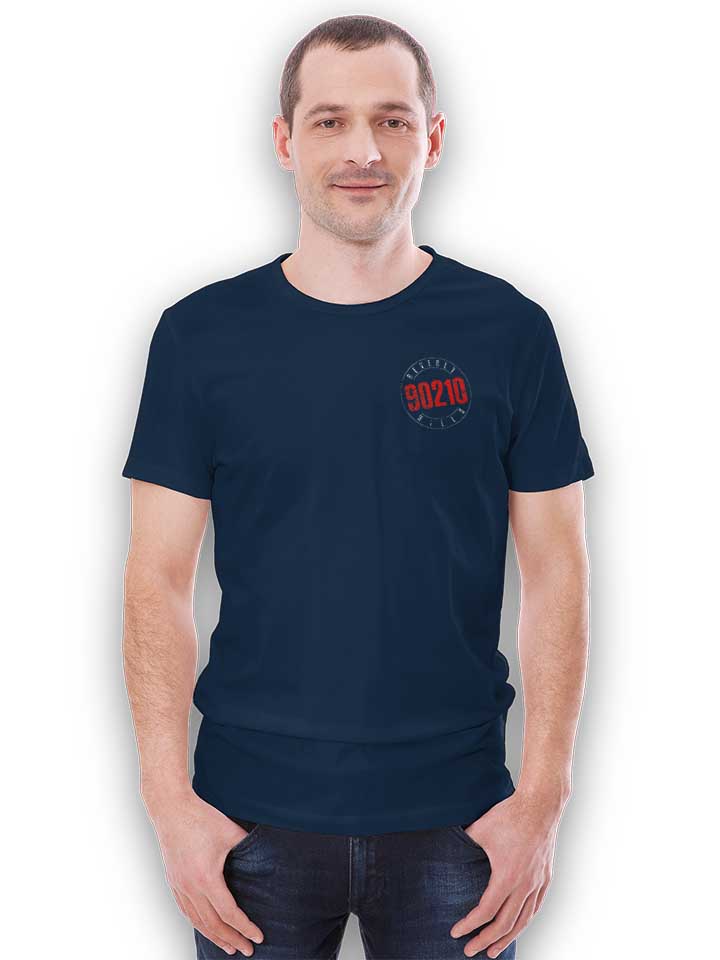 beverly-hills-90210-vintage-chest-print-t-shirt dunkelblau 2