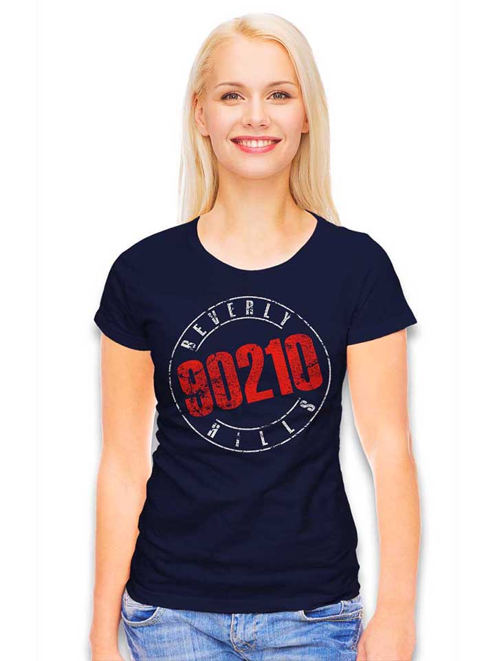 beverly-hills-90210-vintage-damen-t-shirt dunkelblau 2