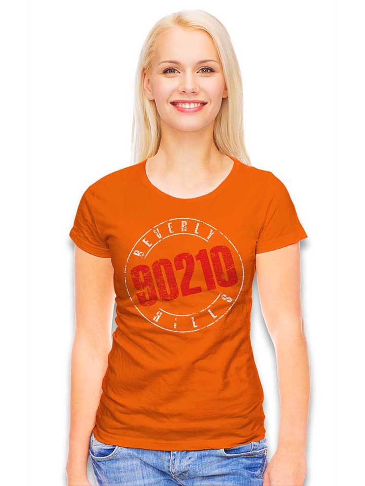 beverly-hills-90210-vintage-damen-t-shirt orange 2