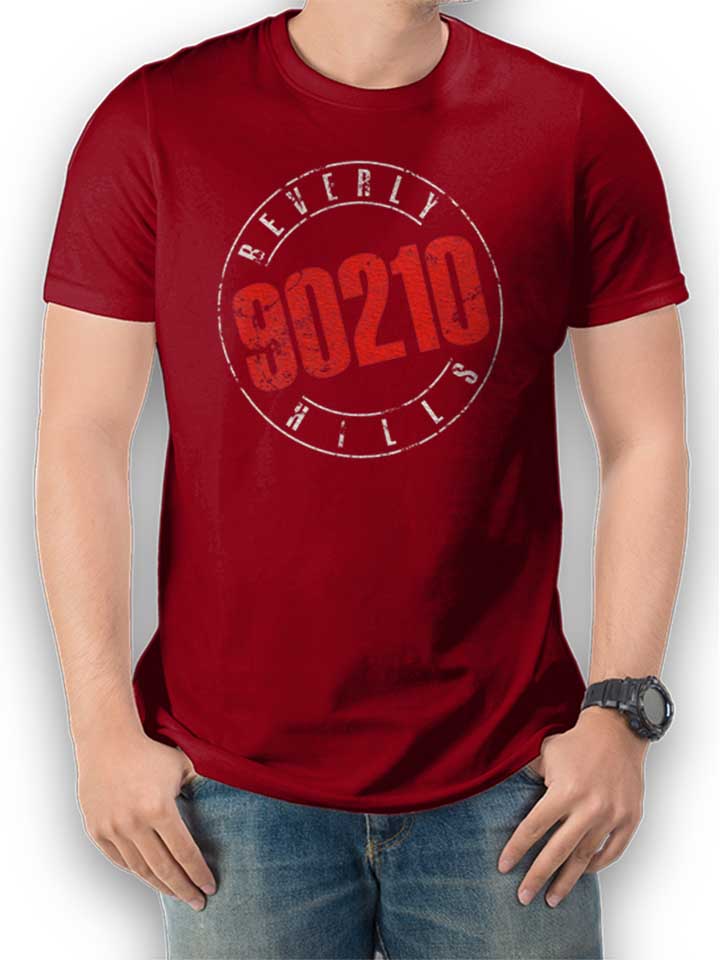 Beverly Hills 90210 Vintage Camiseta burdeos L