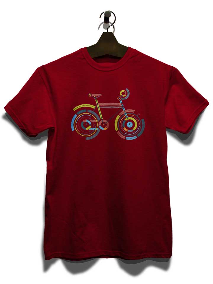 bicycle-art-t-shirt bordeaux 3