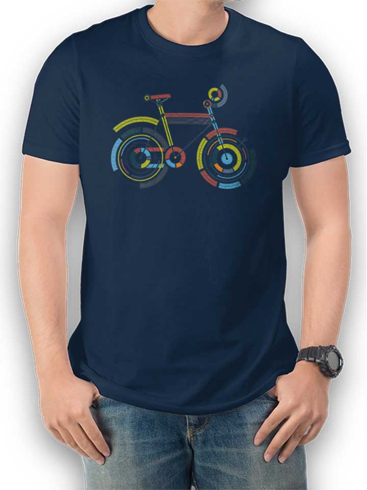 bicycle-art-t-shirt dunkelblau 1