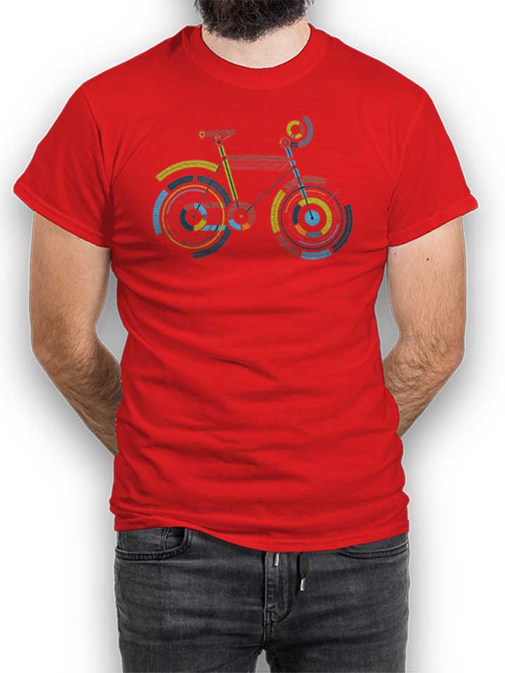 Bicycle Art T-Shirt red L