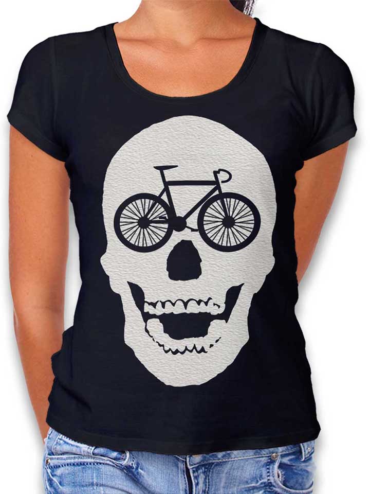 bicycle-scull-damen-t-shirt schwarz 1