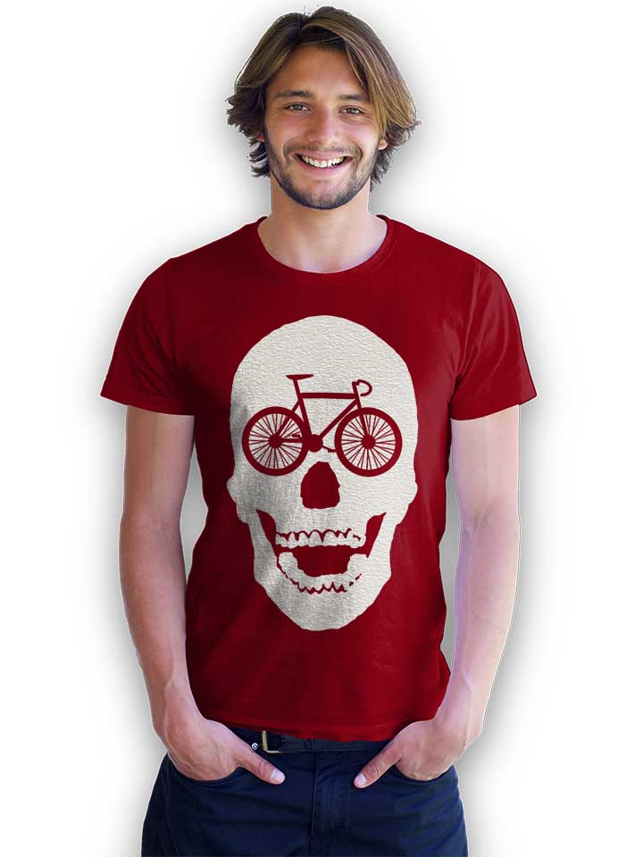bicycle-scull-t-shirt bordeaux 2