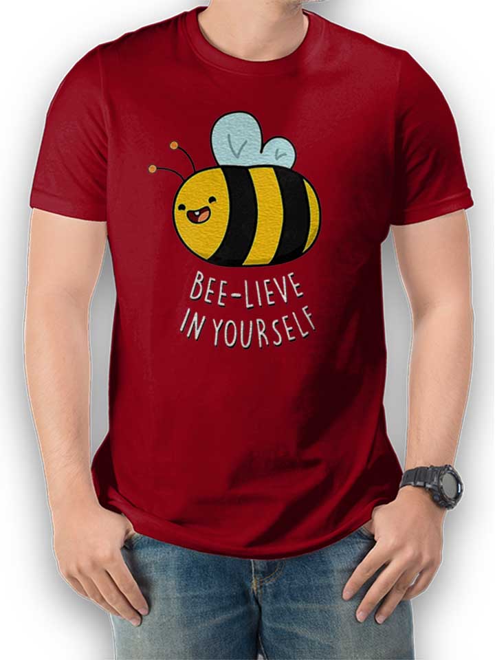 biene-beelive-in-yourself-t-shirt bordeaux 1