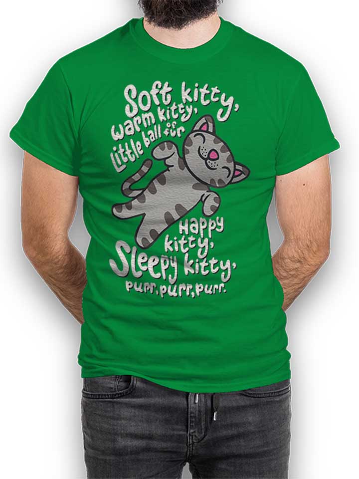 Big Bang Soft Kitty Camiseta verde L