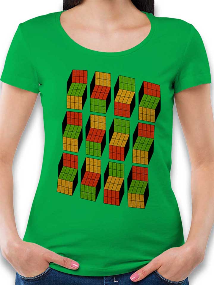 big-bang-theory-rubiks-cube-damen-t-shirt gruen 1