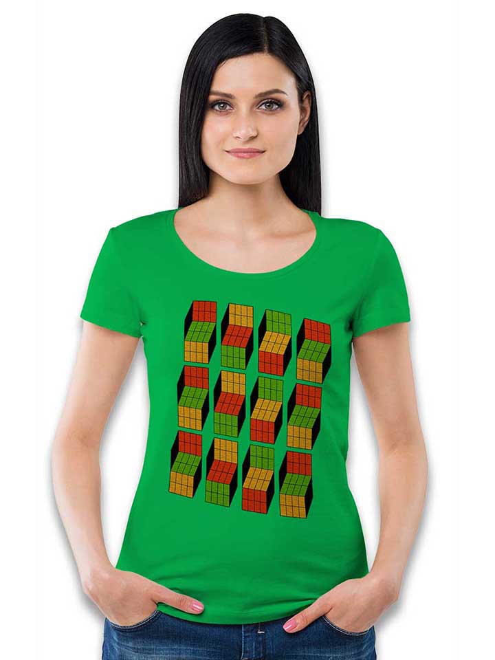 big-bang-theory-rubiks-cube-damen-t-shirt gruen 2